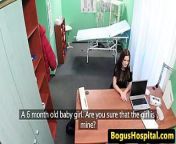 Real euro squirts while fingered by doctor