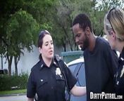 Busty police officers IR banged in the middle of the street from officer