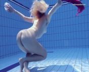 Elena Proklova underwater mermaid in pink dress from mermaid skirt porno