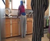 Moroccan Wife Gets Creampie Doggystyle Quickie In The Kitchen from porn maroc