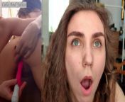 Cute girl gets anal and gets a vibro orgasm from ahegao teen cute