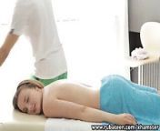 RubATeen - Small tits, Russian teen fucked after massage from massage body