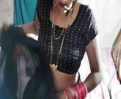 Indian Porn black saree blouse petticoat and panty from aunties shows saree and panty