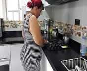 Seducing my stepmother to fuck in the kitchen from comic seducing my stepmom