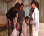 Japanese Wife fucks with many older Guys in a Gangbang from mom many