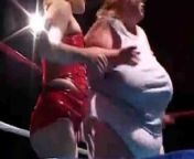 bbw wrestling with a midge from gangster midge