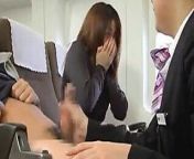 Japanese stewardess handjob - censored from censored loser
