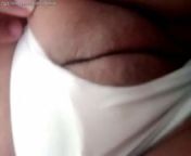 BBW Fat Indian Pussy in White String CLose Up) from fat indian aunty