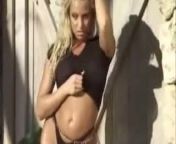 Trish Stratus in a black see-through shirt and thong from trish stratus nude ass in beach video sexsai tamhana