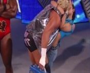 WWE - AJ Lee aka AJ Mendez making out with Dolph Ziggler from wwe kiss seen