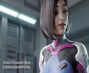 Overwatch Dva cosplay acting bitchy Uncensored Hentai AI generated from 3d ai generated japanese korean hentai compilation