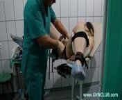 Hot blonde at the gynecologist from gyno tied