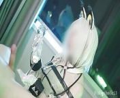Arknights Kal'tsit Cosplay Femdom lotion satin glove handjob video from japanese glove handjob