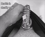 The gift for my cuckold husband : First chastity cage from my first cuckold experience with sex swing tinder fantasy with stranger two