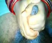 Desi wife hubby's cock masage and handjob with cumshot from desi wife handjob hubbys cock in saree