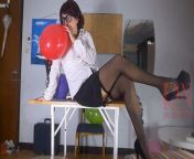 Secretary masturbates with Inflatables balloons 12 from air ladies xxx com videos