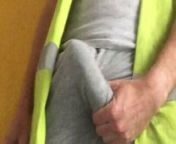 Tradesman uses hi vis vest as cumrag from hot body builder gay bulge dancing vedio my porn wap