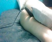 BBW getting horny rubbing pussy on pillow from ass riding on pillow