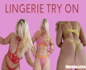 MILF lingerie try on haul from teen friends nude backs