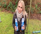German Slut gets fucked in both Holes with Whipped Cream from lisa sophie