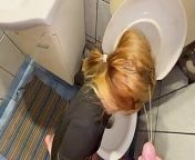 Toilet Pee Fun Slppy Teen Blowjob PT 1 from toilet pee vid