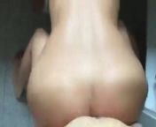 wife leaning forward and drawn from behind from lean to penis