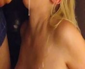 Amatuer Reddit cumslut gets another big load in her mouth from cumslut wife lets guys cum on and in her