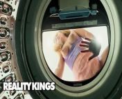 Mandy Rhea Goes To Check Her Laundry & Catches Her Stepdaughter Callie Black Humping The Dryer - REALITY KINGS from spring king the manky movie