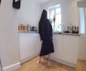 Dancing In Burqa with Niqab and nothing underneath from boobs in burqa