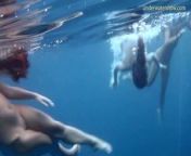 Hot erotics in the sea with 3 girls from three girls swimi g naked in lake
