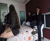 Latin Slut Swinger Wives Fuck Two Strangers And Drink Their Milk For Some Money from wife sex fuck two
