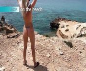 Lisssa on the beach from naked ibiza