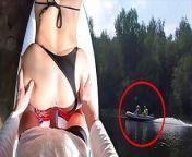 We Were Noticed Real Risky Outdoor per Fuck by the River Bank POV from risky outdoor sex real couple blowjob and cum on ass