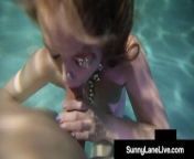 Mouth Fucking Mermaid! Wet Sunny Lane Sucks Cock Underwater! from happy naked living outdoorsww south indian moms sex com