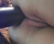 Massage gun used to fuck tight asshole from indian aunty use machine in sex