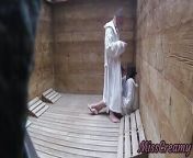 Dick Flash - I Pull Out My Cock in Front of a Teen Girl in the Sauna and She Helps Me Cum - Risk of Getting Caught from dflash