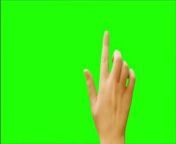 Green Screen hand Subscribe from cry tear green screen