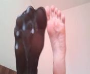 Cum on feet with bare soles and stockings Sonia Purple from anup sonia nude cock