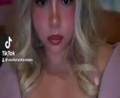 Making sexy hot tiktoks in my pink lingerie from hot canadian babe making tiktok nude on her bed