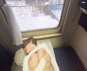 On the train, I picked up a girl with big natural breasts from irain sex