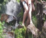 Extreme wild sex: I show to my step-sister a watefall and she lets me fuck her from african forest wield sex fucking