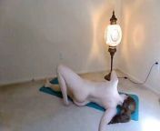 Pale Cutie Does Yoga Next to a Cool Lamp! from next cool sex babe sixrachitha mahalakshmi hot nude