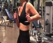 Candace Cameron-Bure dancing in the gym from gram bangla bure