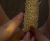 Finger my wet lubed pussy while i fuck myself with a corn cob from sonakshi sain xxxage farmer sex video অপু