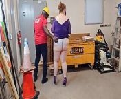 Female boss asked her maintenance guy to cum inside & get her pregnant from lady stuck in lift