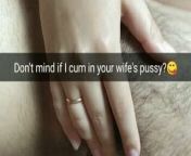 You don't mind if I cum inside your wife's fertile pussy? from cumonprintedpics captions you