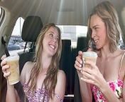 Cumming in public drive thru with Lush remote controlled vibrators featuring Nadia Foxx from posto nadia gull xxx video 3