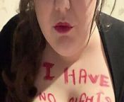 Fat hucow pumps nipples with humiliation bodywriting from hucow pump milk