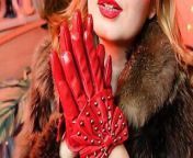My new RED leather GLOVES close up FETISH video with Arya - ASMR relax sounding from www soundarya sex fuking v