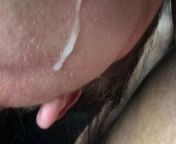 Ass rimming, ball sucking, cum face in car from soccer ball pussy fake